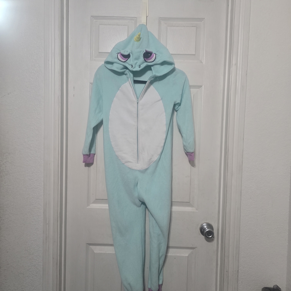 Cat & Jack Light Blue Hooded Onesie